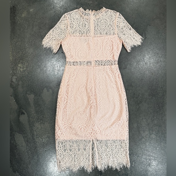 Lulus Remarkable Blush Pink Lace Dress Size M - Picture 3 of 7